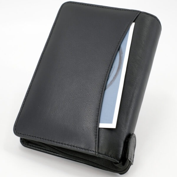 bind Terminplaner Modell T50-1, A6, ohne Kalender, schwarz aus Microfibre